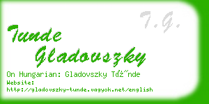 tunde gladovszky business card